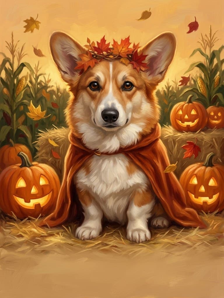 Pippa as Pumpkin Patch Royalty